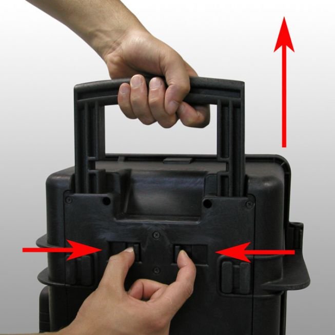 EASY TO OPEN RELEASE TELESCOPIC HANDLE (model 5122)